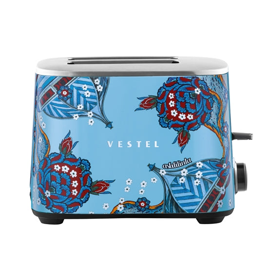 Vestel x Aslı Filinta Retro Düş Mavisi Çini Ekmek Kızartma Makinesi