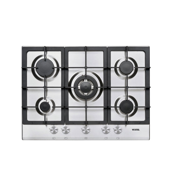 Vestel AO-71159 X DG-W 70 cm 5 Gözü Gazlı (1 Gözü Woklu) Ankastre Ocak