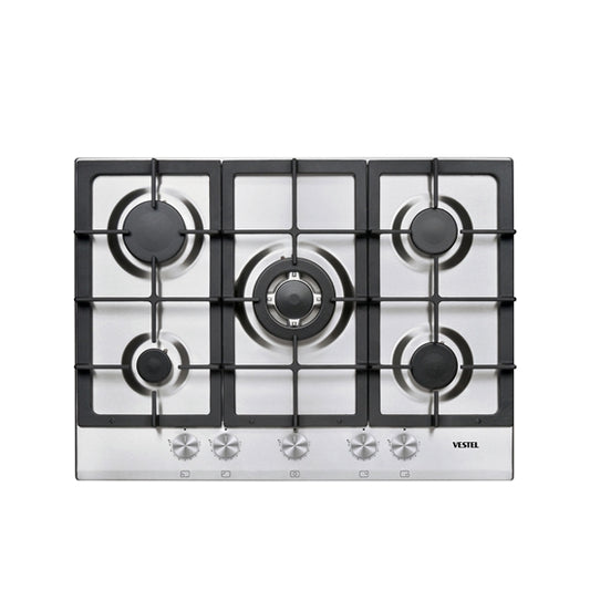 Vestel AO-71159 X DG-W 70 cm 5 Gözü Gazlı (1 Gözü Woklu) Ankastre Ocak